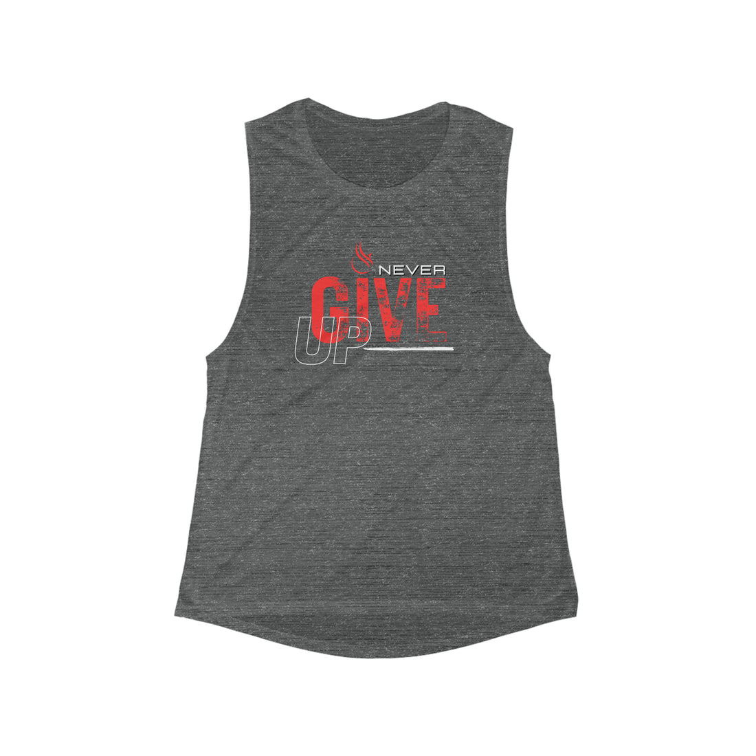 Women's Flowy Muscle Tank - Never Give Up