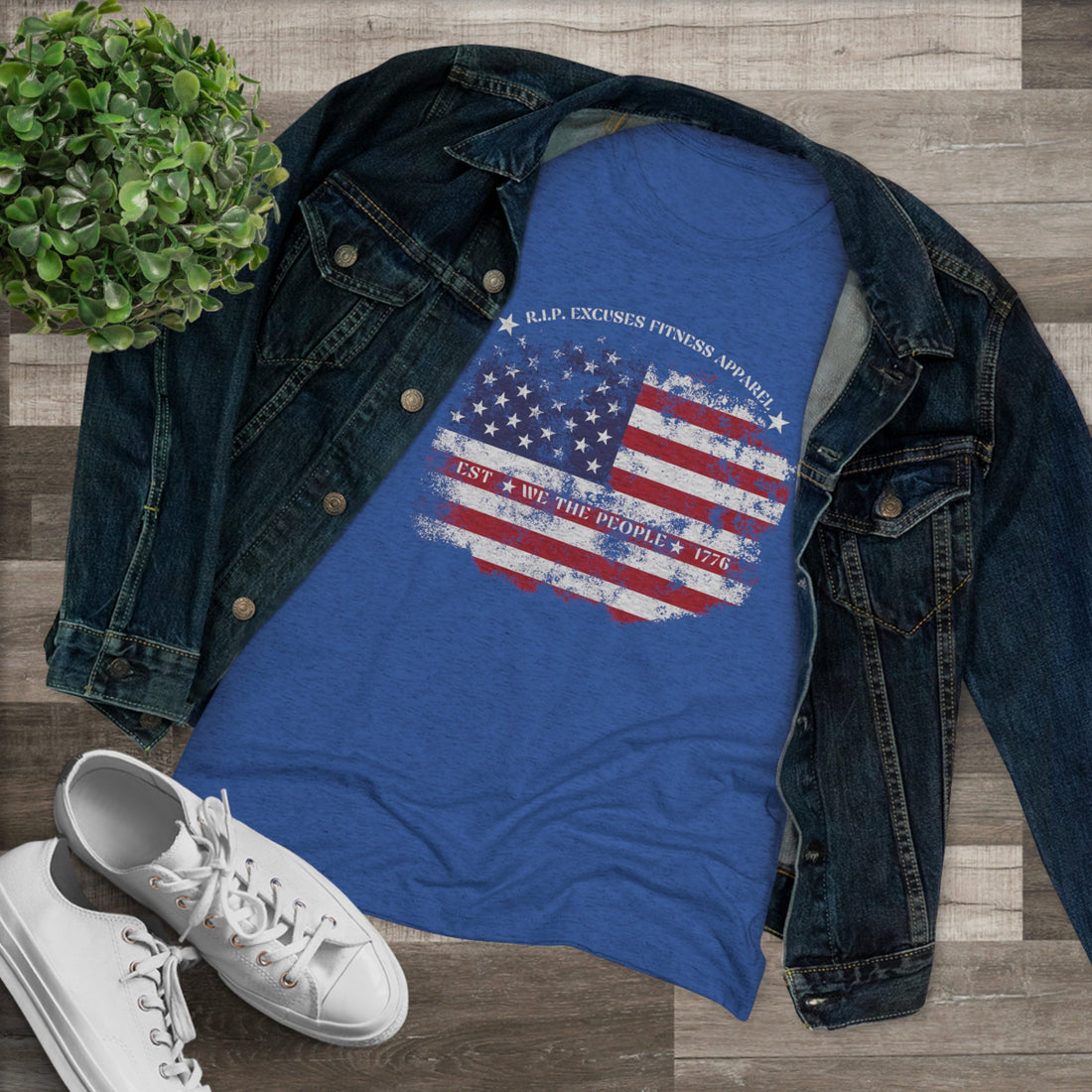 Women's Tri-blend Tee - Land of the Free