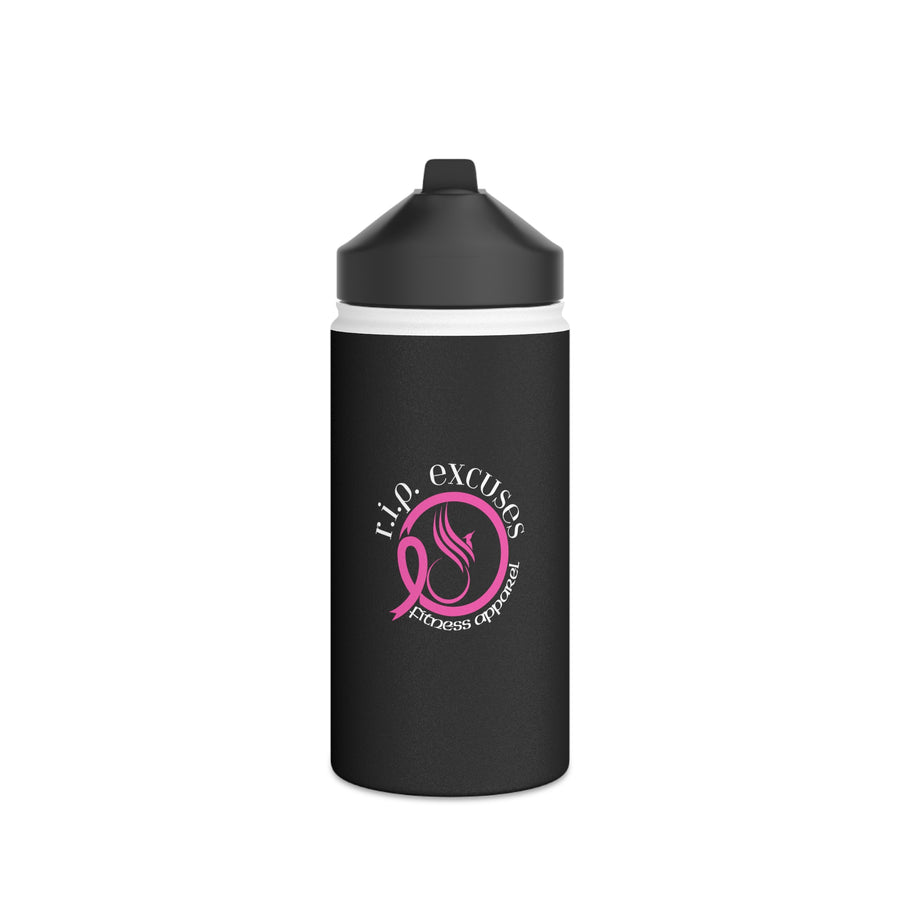 PINK RIBBON - Stainless Steel Water Bottle, Standard Lid