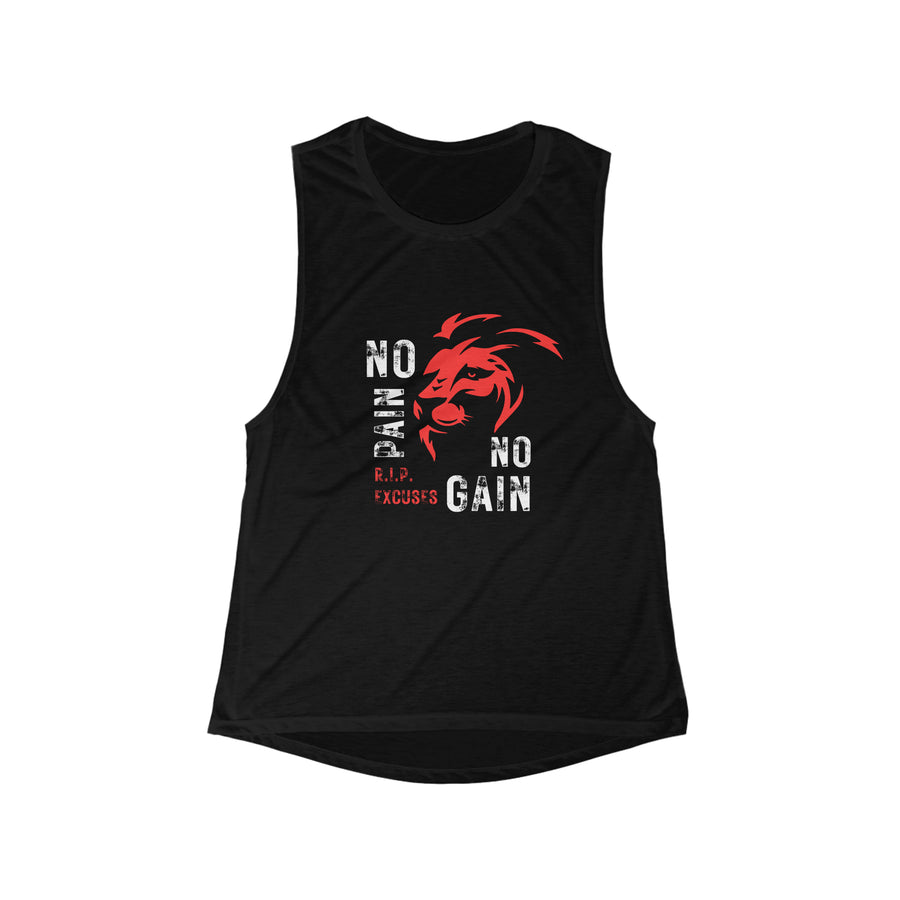 Women's Flowy Muscle Tank - No Pain, No Gain