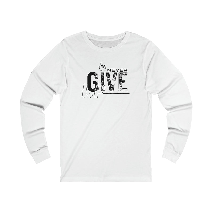 Unisex Jersey Long Sleeve Tee - Never Give Up