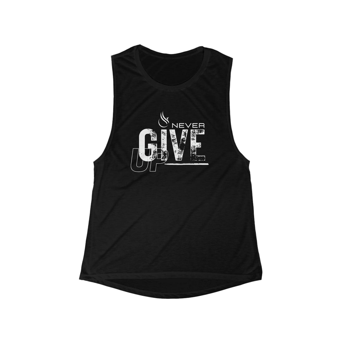 Women's Flowy Muscle Tank - Never Give Up