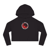 Women's Crop Hooded Sweatshirt - Red Phoenix