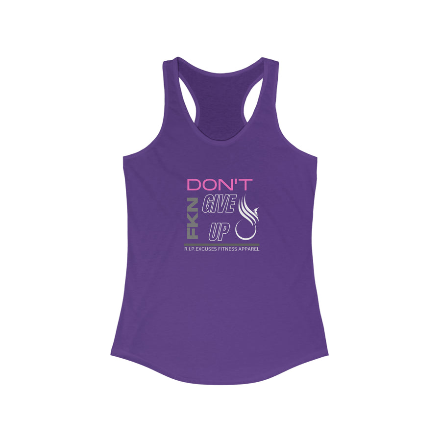 Women's Racerback Tank - Don't Give Up