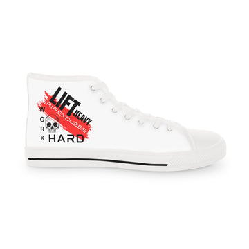 Men's High Top Sneakers - Lift Heavy, Work Hard