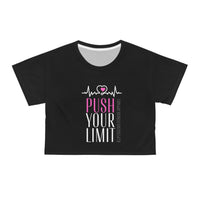 Crop Tee - Push Your Limit - pink