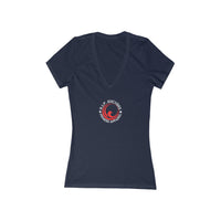 Women' Deep V-Neck Tee - Red Phoenix