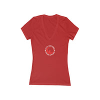 Women' Deep V-Neck Tee - Red Phoenix