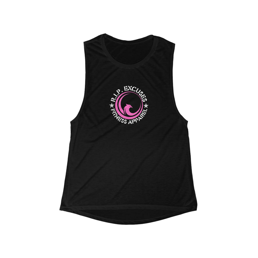 Women's Flowy Muscle Tank - Phoenix Hot Pink