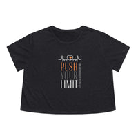 Women's Flowy Cropped Tee - Push Your Limit