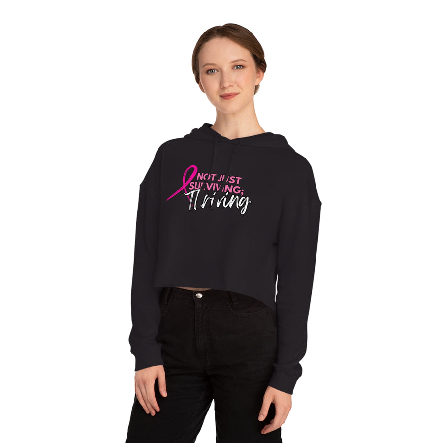 Women's Crop Hoodie - Pink THRIVING - *SPECIAL EDITION*