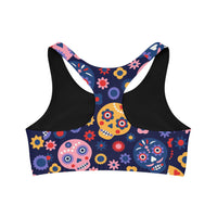 Seamless Sports Bra - Candy Sugar Skulls