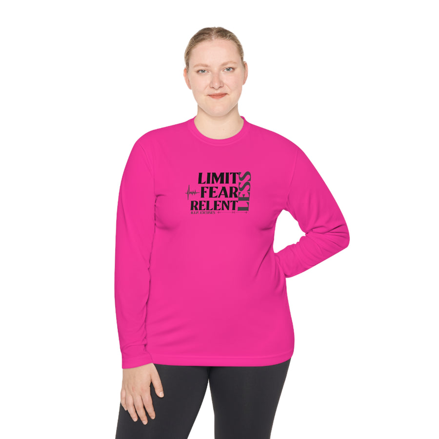 Unisex Lightweight Long Sleeve Tee - LimitLess, FearLess, RelentLess