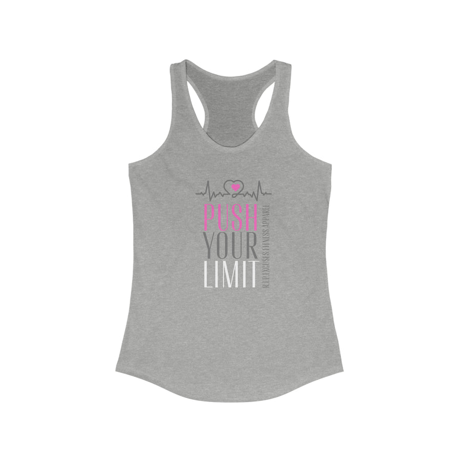 Women's Racerback Tank - Push Your Limit - Pink