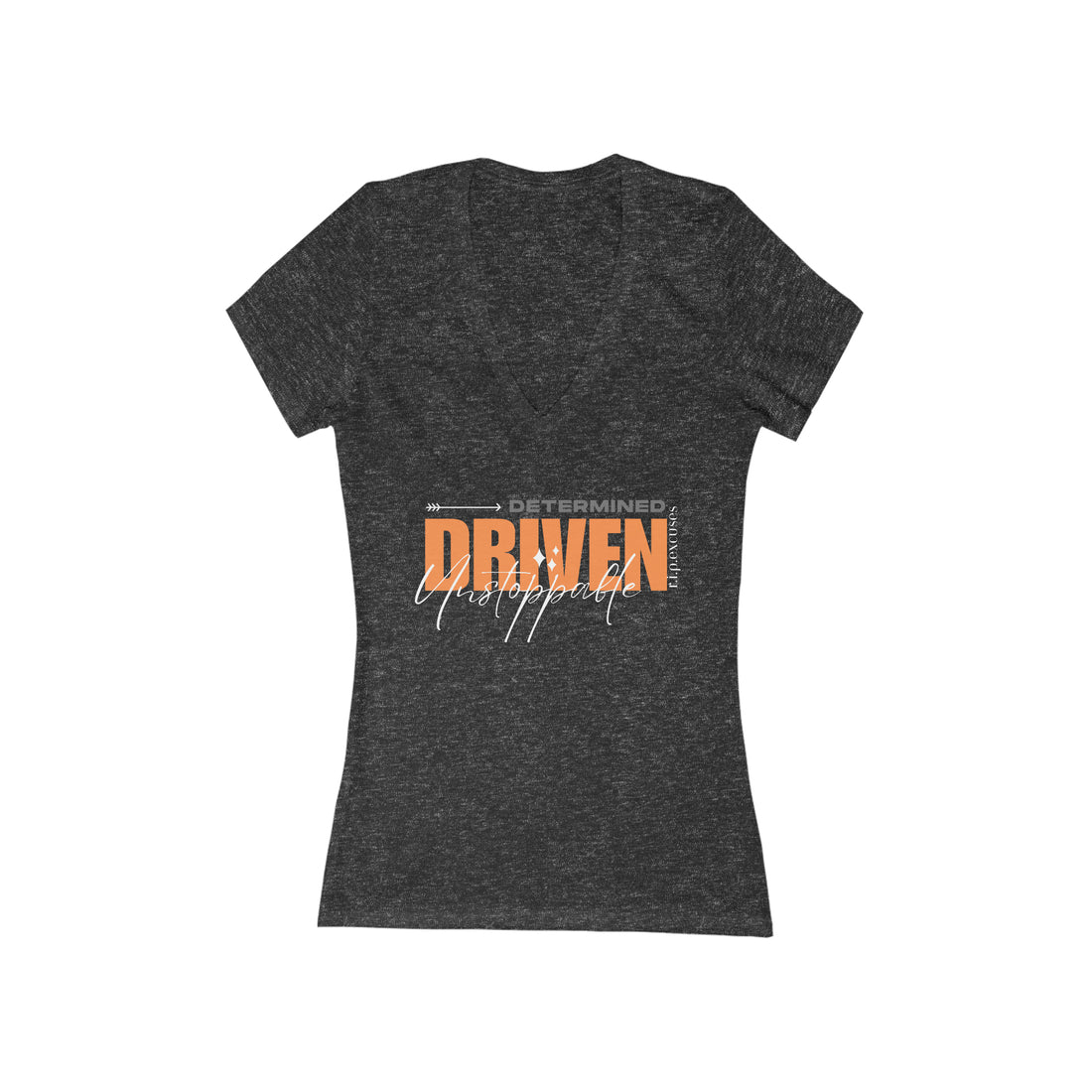 Women' Deep V-Neck Tee - Determined, Driven, & Unstoppable