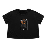 Women's Flowy Cropped Tee - Push Your Limit