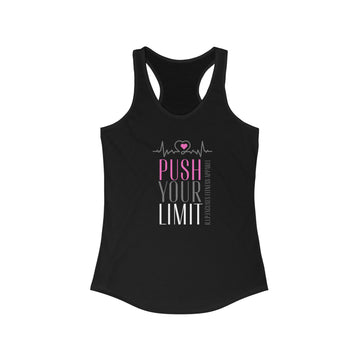 Women's Racerback Tank - Push Your Limit - Pink