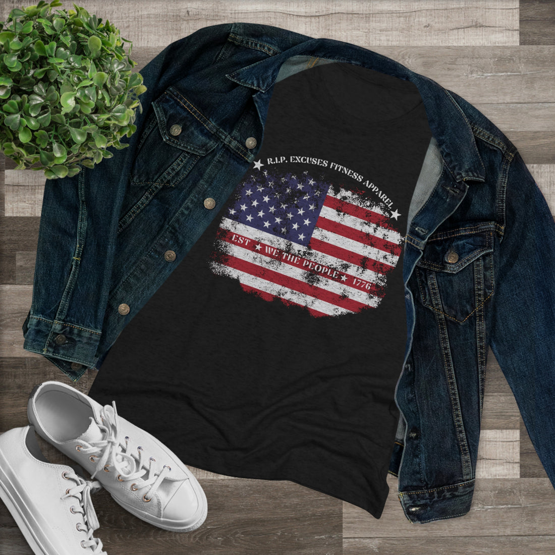 Women's Tri-blend Tee - Land of the Free