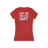 Women's V-neck Tee - RIPX (Quit or Keep Going)