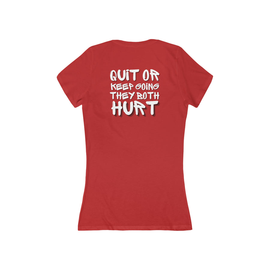 Women's V-neck Tee - RIPX (Quit or Keep Going)