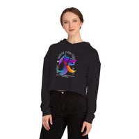 Women’s Crop Hooded Sweatshirt - Break Barriers, Exceed Limits