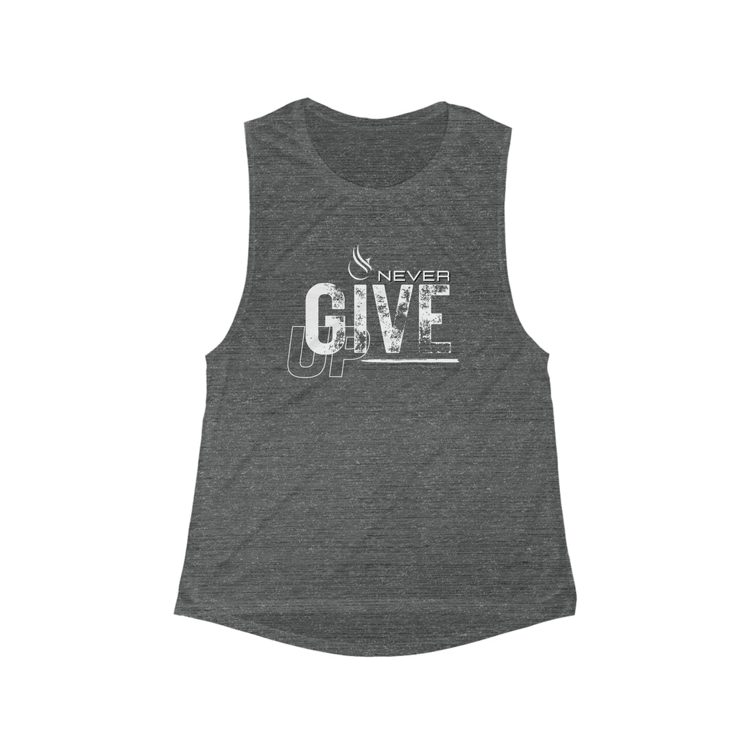 Women's Flowy Muscle Tank - Never Give Up