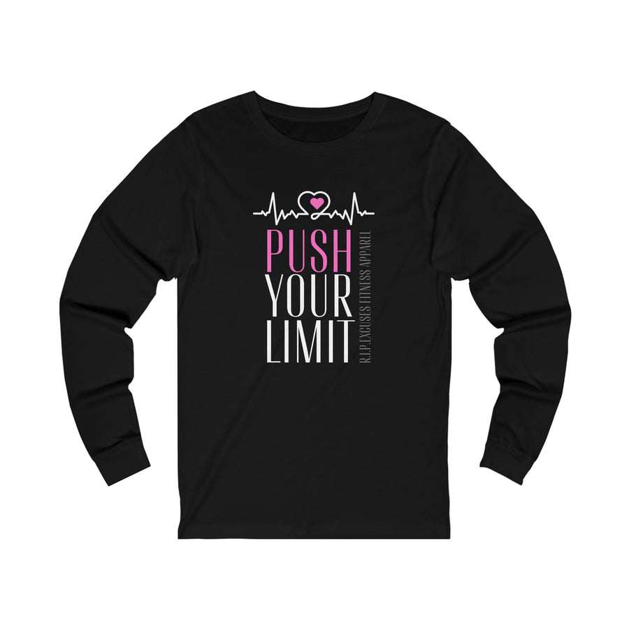 Unisex Jersey Long Sleeve Tee - Push your Limit