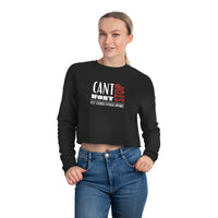 Women's Cropped Long-sleeve - Can't Stop, Won't Stop