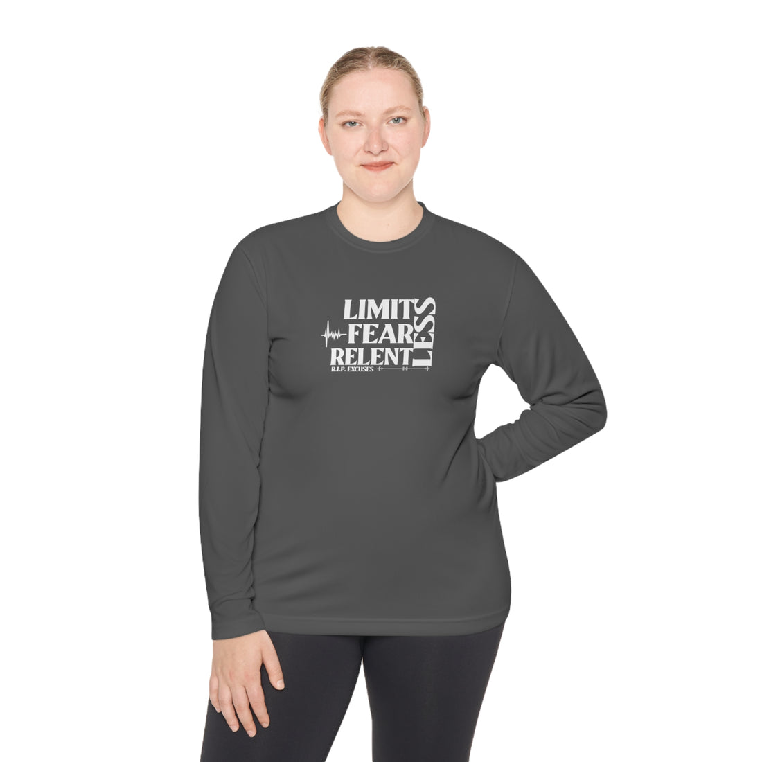 Unisex Lightweight Long Sleeve Tee - LimitLess, FearLess, RelentLess