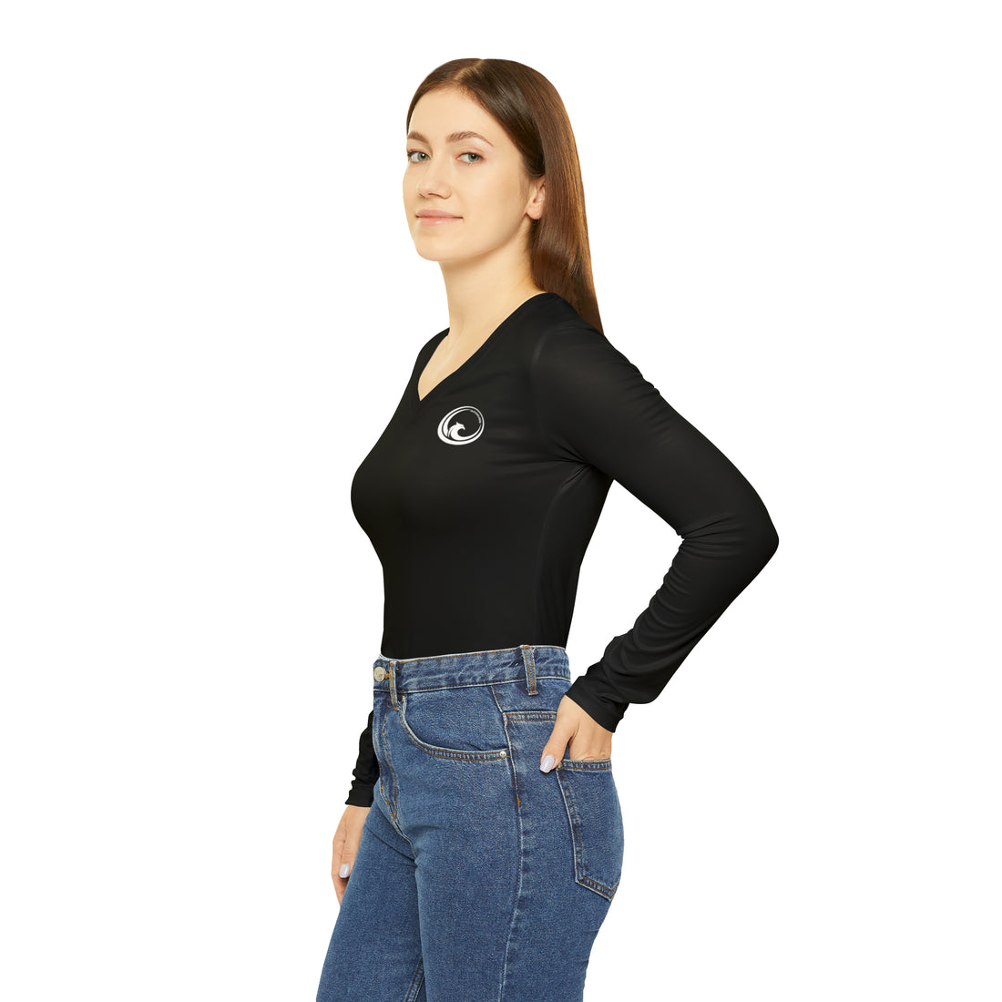 Women's Long Sleeve V-neck - Phoenix Rising