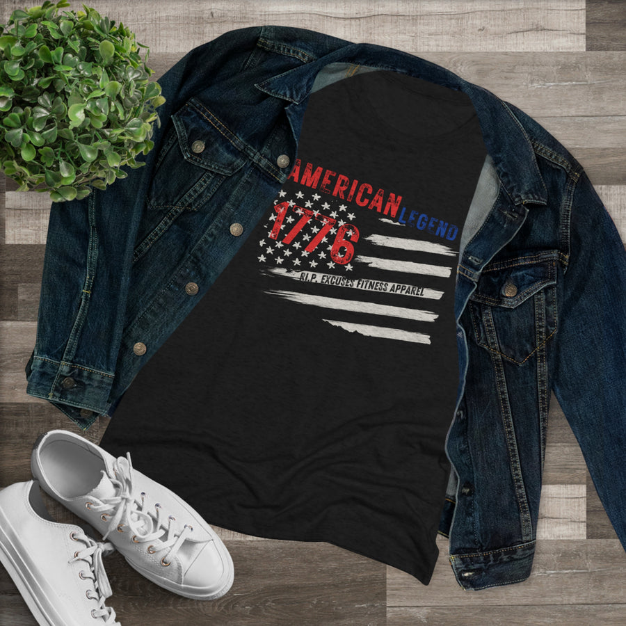 Women's Tri-blend Fitted Tee - American Legend