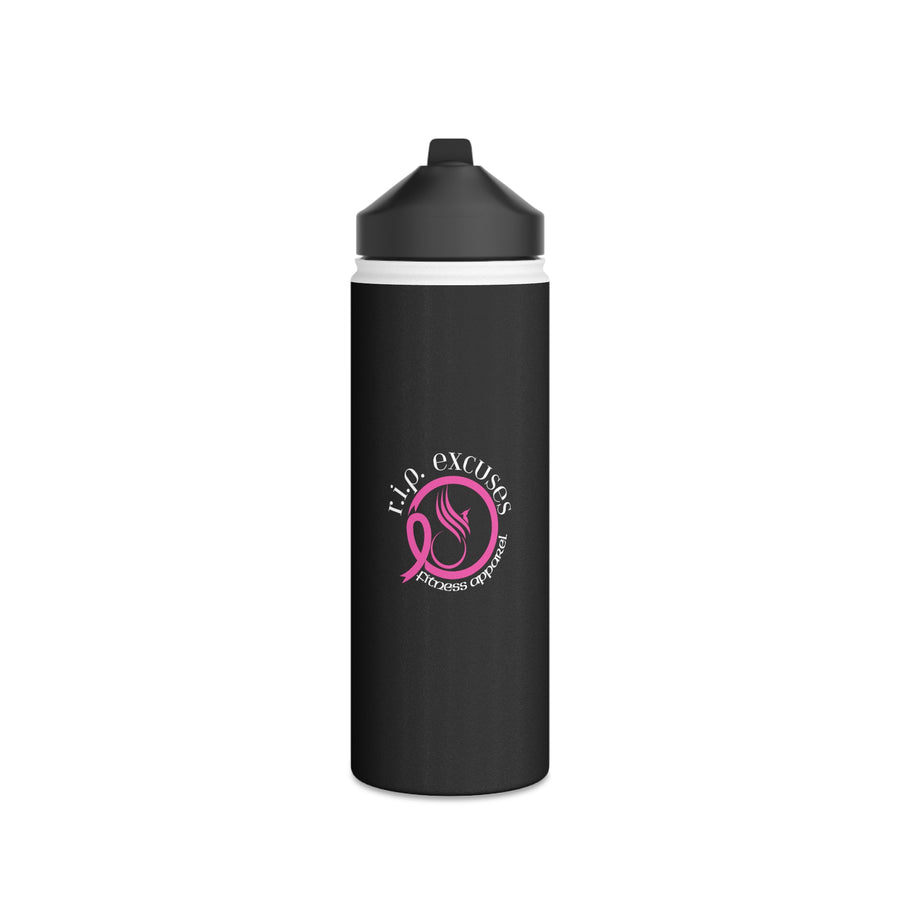 PINK RIBBON - Stainless Steel Water Bottle, Standard Lid