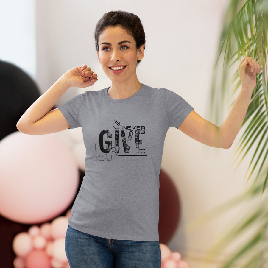 Women's Tri-blend Tee - Never Give Up