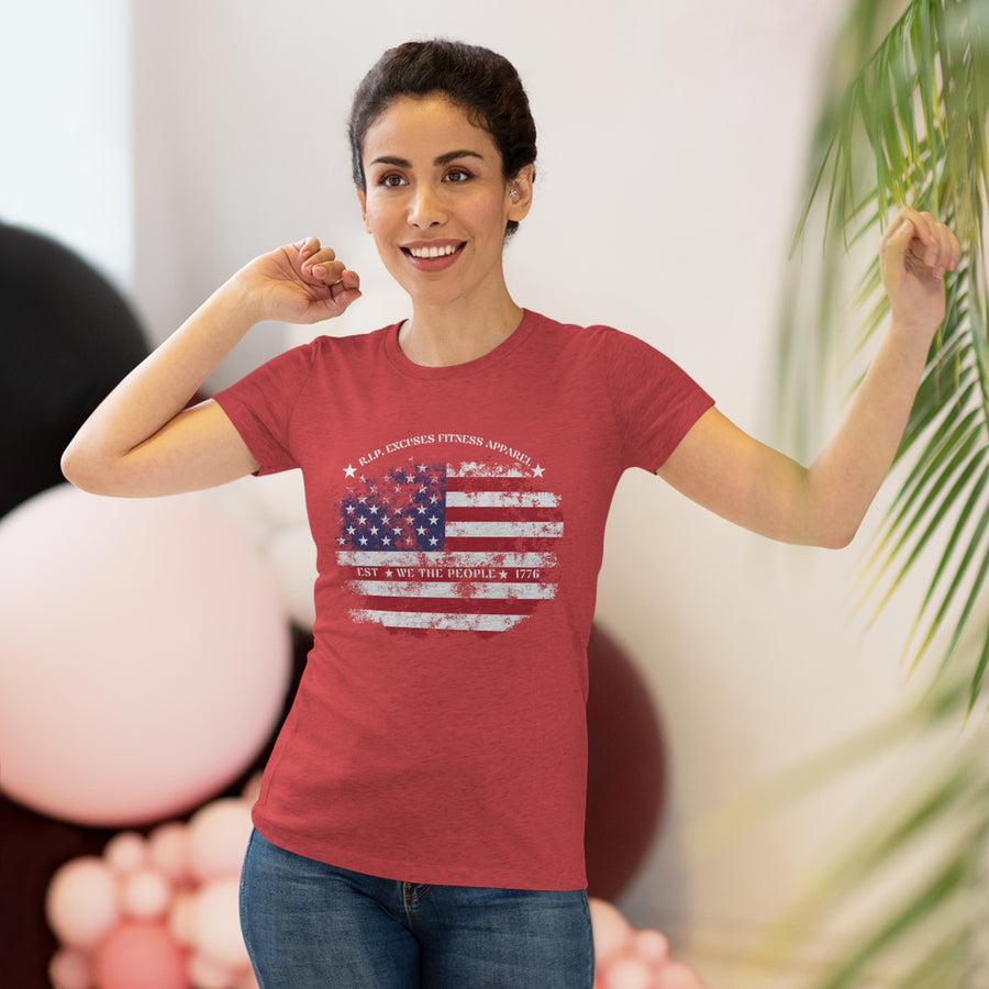 Women's Tri-blend Tee - Land of the Free