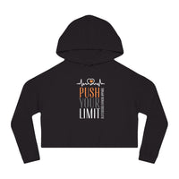 Women’s Crop Hooded Sweatshirt - Push Your Limit