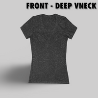 Women's V-neck Tee - Stronger (back of shirt)