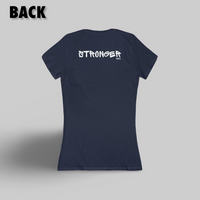 Women's V-neck Tee - Stronger (back of shirt)