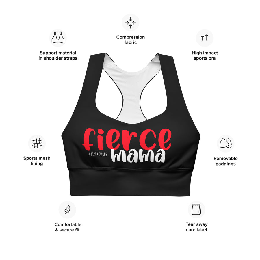 Longline sports bra - Fierce Mama