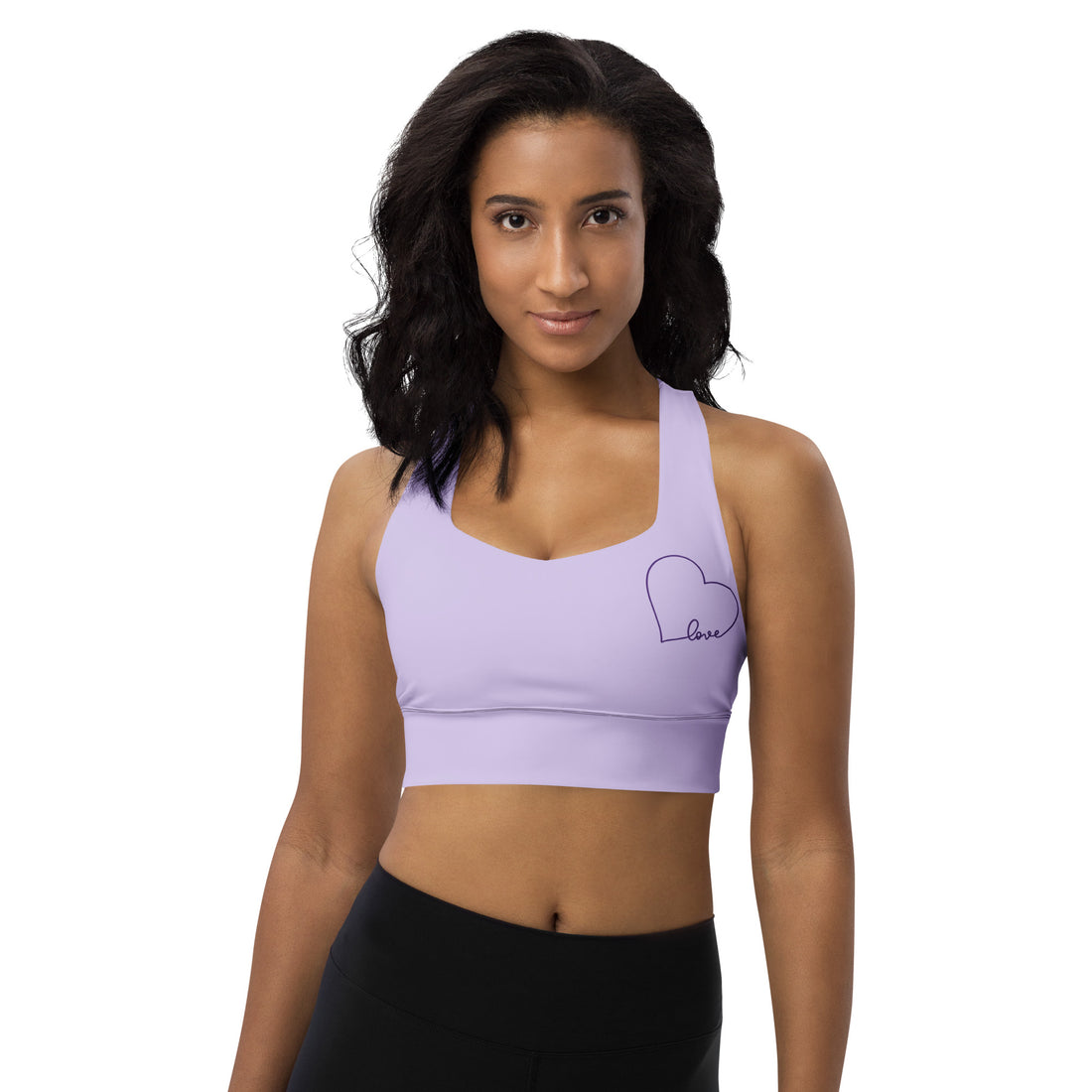 Longline Sports Bra - Love