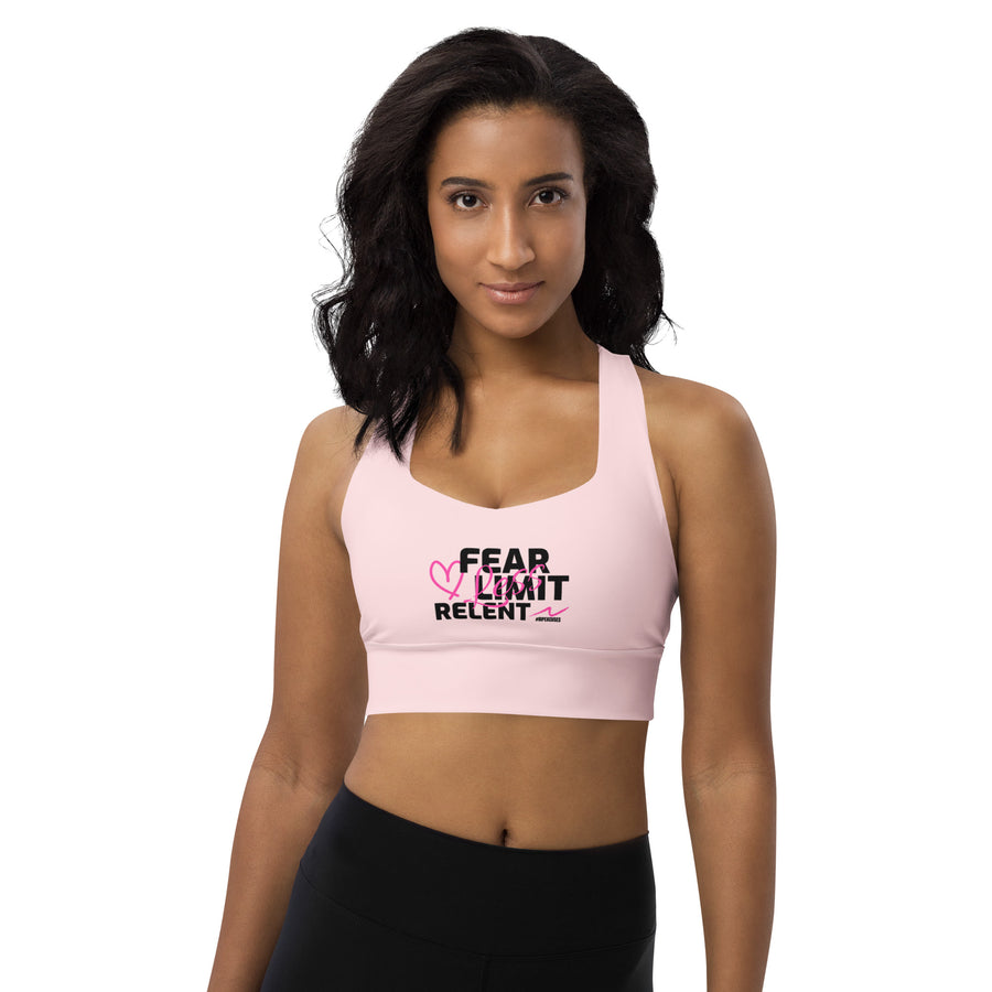 Longline Sports Bra - Fear-Limit-Relent_LESS