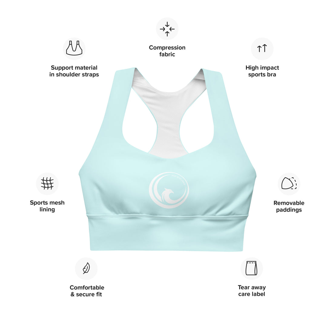 Longline Sports Bra - Phoenix Rising