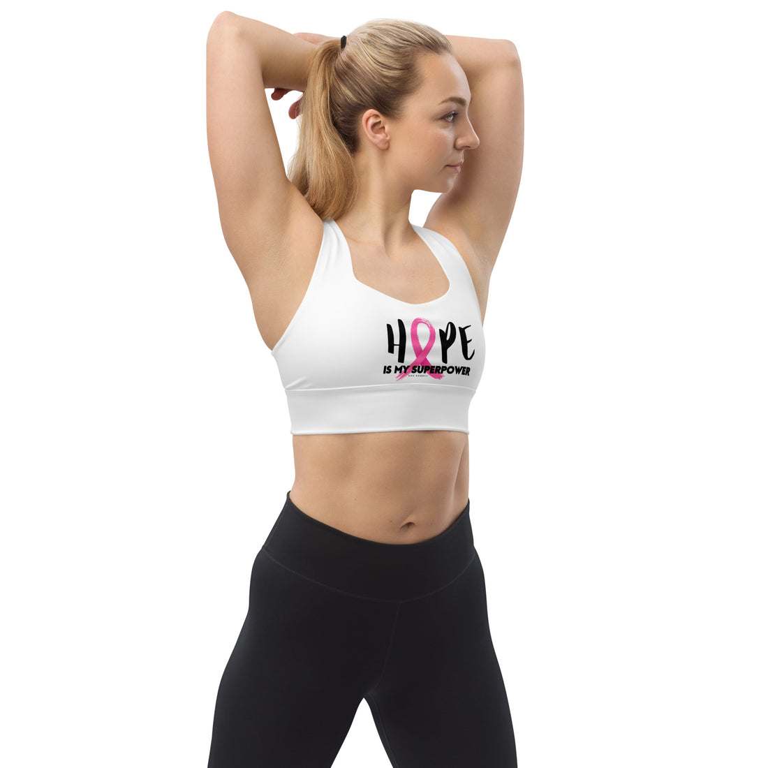 Longline Sports Bra - Hope is my Superpower