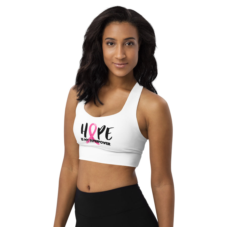 Longline Sports Bra - Hope is my Superpower