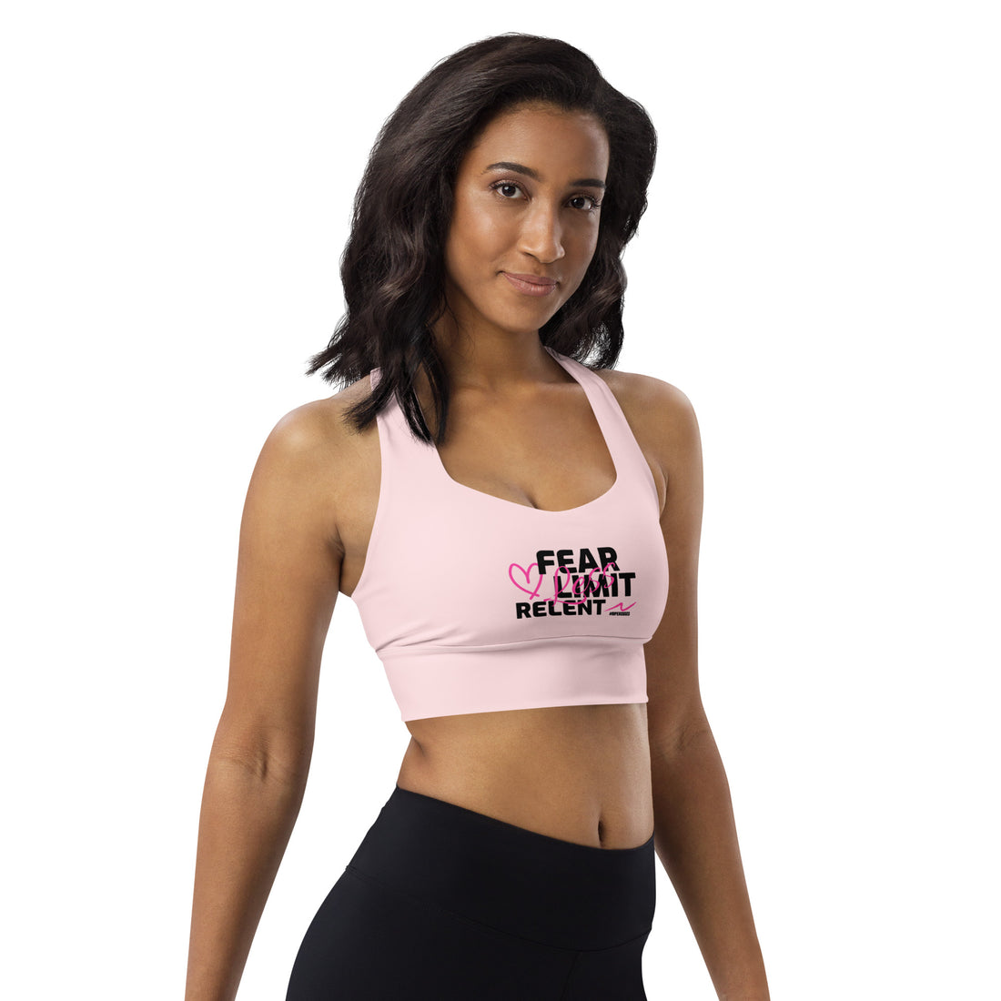 Longline Sports Bra - Fear-Limit-Relent_LESS