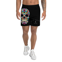 Men's Athletic Shorts - #RIP Excuses Vibrant Skull