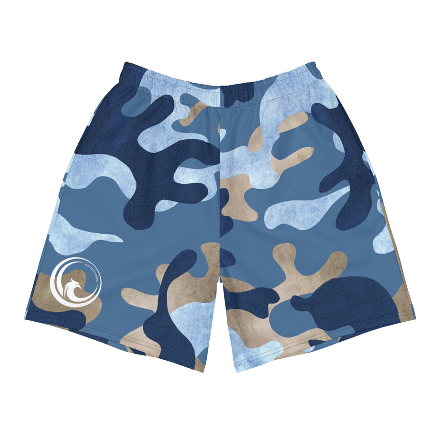 Men's Athletic Shorts - Blue Camo