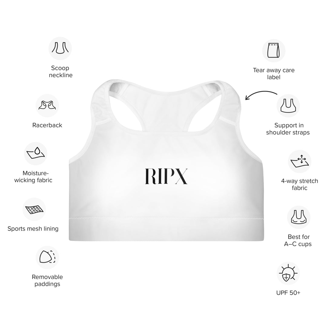 Padded Sports Bra - RIPX