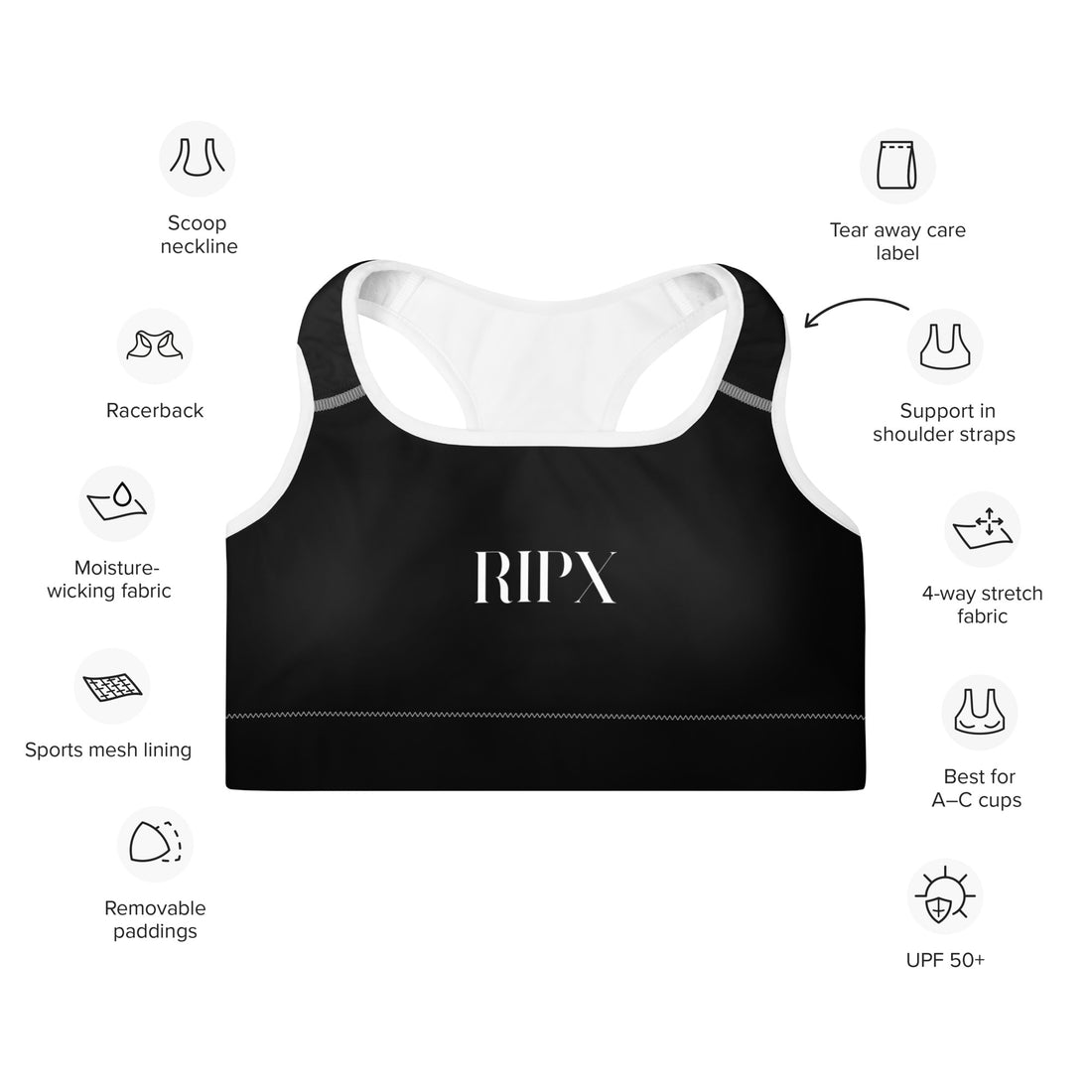 Padded Sports Bra - RIPX