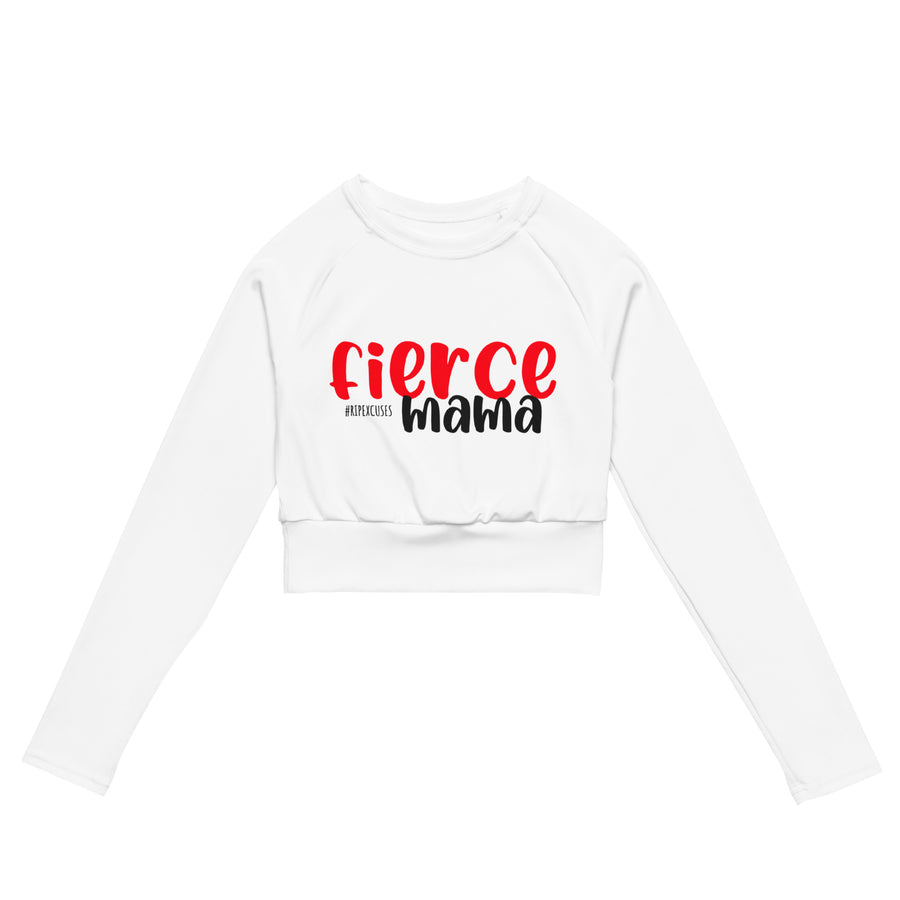 Long-sleeve Crop Top - Fierce Mama