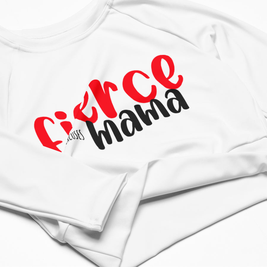 Long-sleeve Crop Top - Fierce Mama